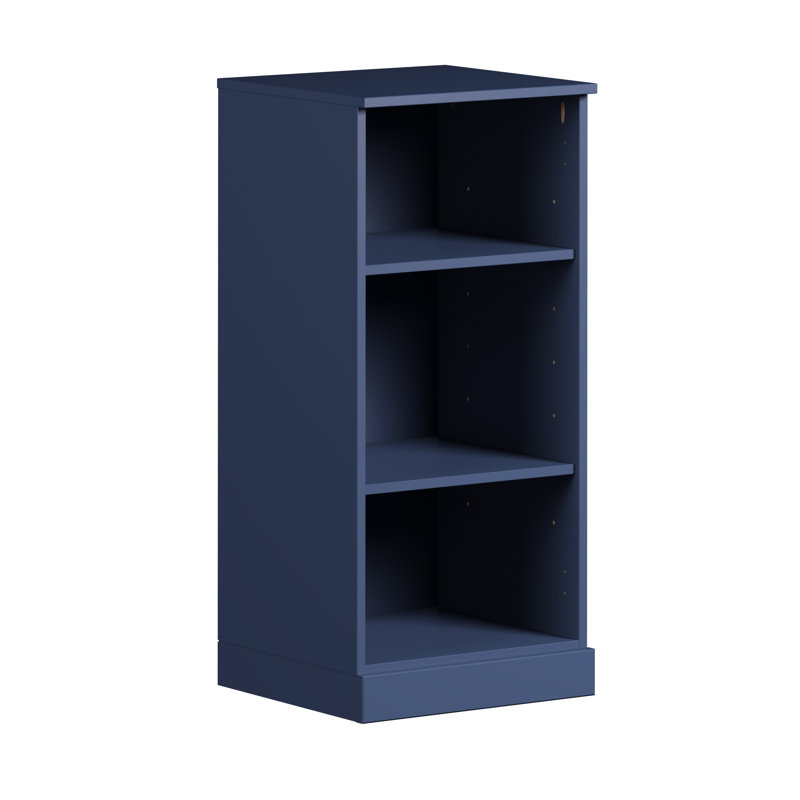 Palace Imports 100% Solid Wood Modular Storage Cabinet with Adjustable Shelves, 16.5" Wide x 35.75" Tall, Navy