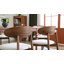 Chaise de salle à manger rembourrée Mid-Century avec pieds en bois massif-1330095654