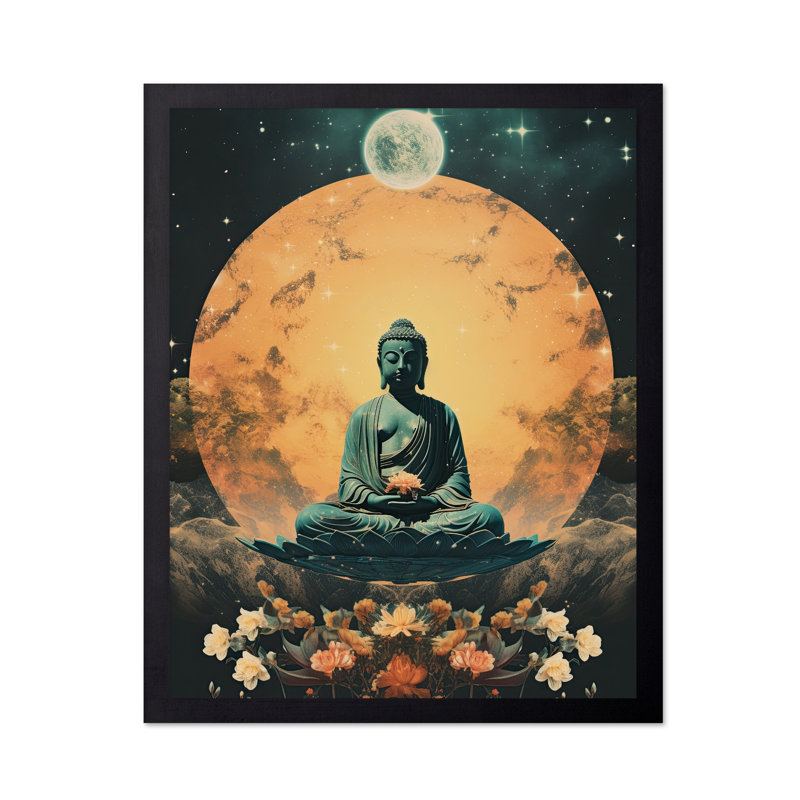 Bouddha psychédélique, Unframed, Poster, 12"H x 16"W