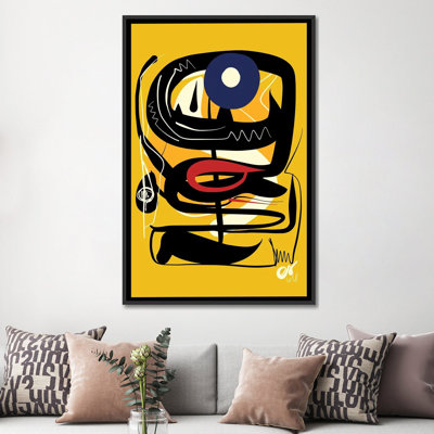 Reproduction d'art graphique sur toile, "Yellow Yellow Blue Eye" par Emmauel Signorino