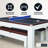 Hathaway Newport 7-ft Dining Pool Table Combo with Game Accessories, & 2 Benches – Multifunctional Billiards Table with Ping Pong & Dining Top – White Finish, Walnut Accents, Camel Felt-52827220-52827221