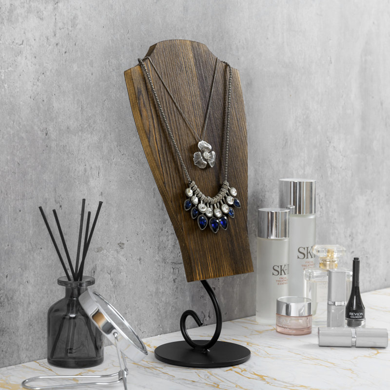 Solid Wood Necklace Display Jewellery Stand