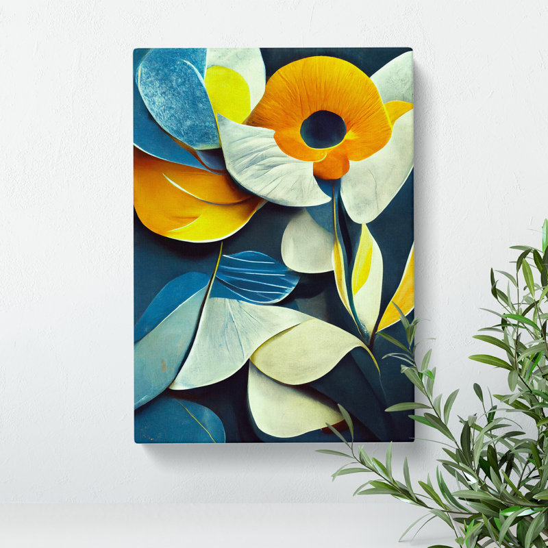 Flowers In Abstract No.5 - Wrapped Canvas, 50cm H x 35cm W x 3cm D