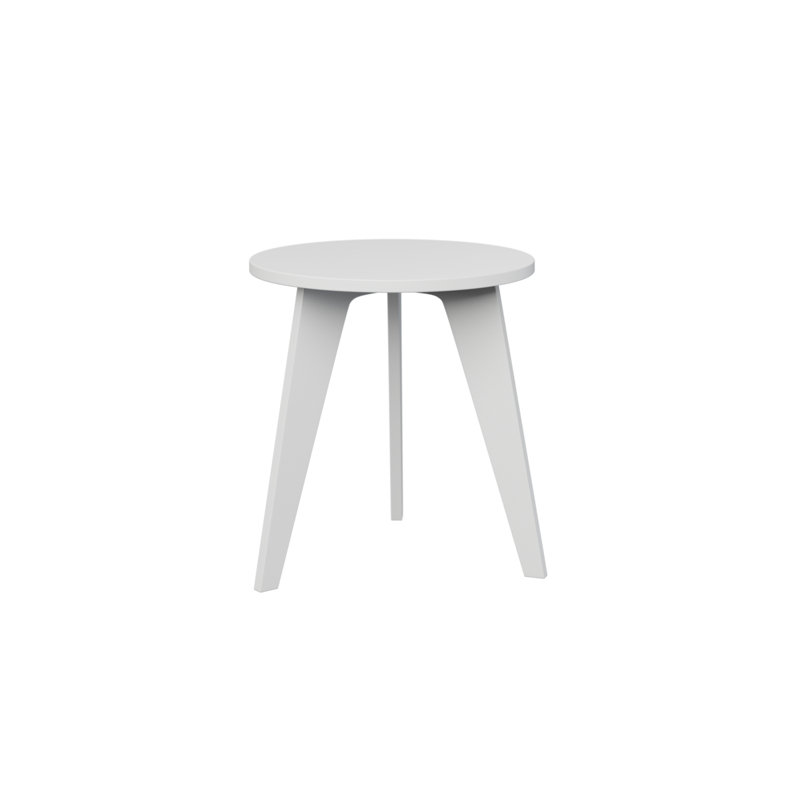 Table de bout ronde Berlin Gardens, Blanc mat