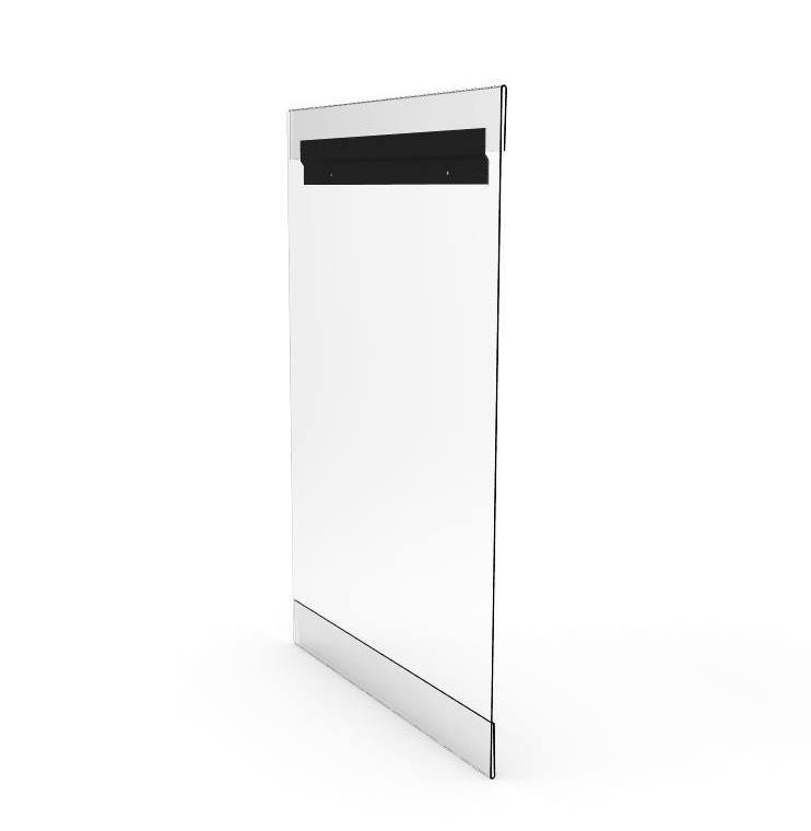 Clear Frameless Plexiglass Acrylic Wall Poster Frame with Slide-In Design Holds Prints, 18'' x 24''