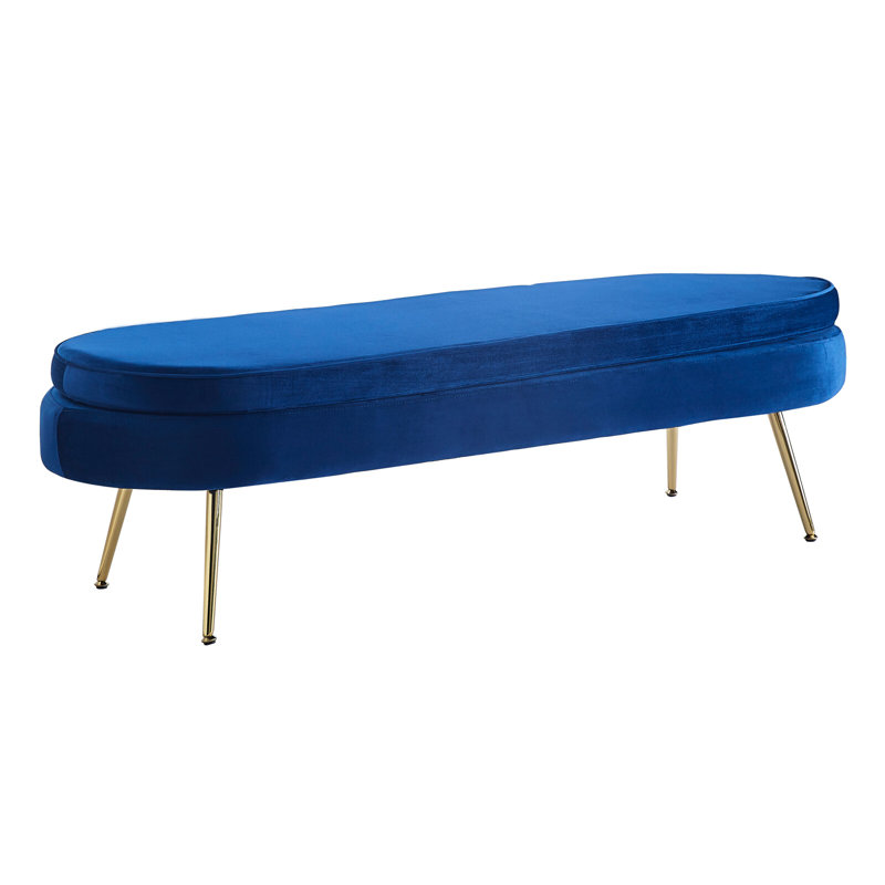 Mersin 142cm Wide Velvet Oval Footstool Ottoman