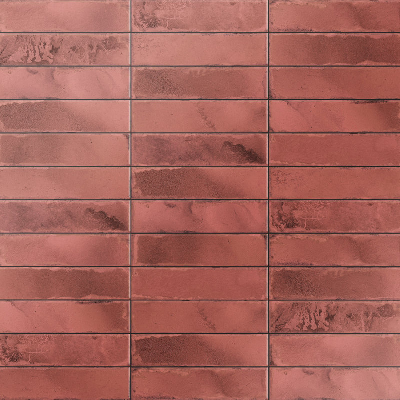 Luca 3" x 12" Ceramic Tile, Pink