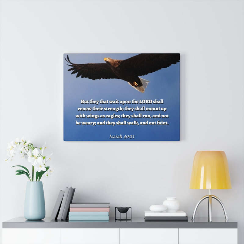 Lord Renew Isaiah 40:31 - Wrapped Canvas Print, 30cm H x 41cm W