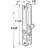 Keyed Sliding Door Flush Latch Handle Set, 6-5/8 in., Diecast Construction (Single Pack)