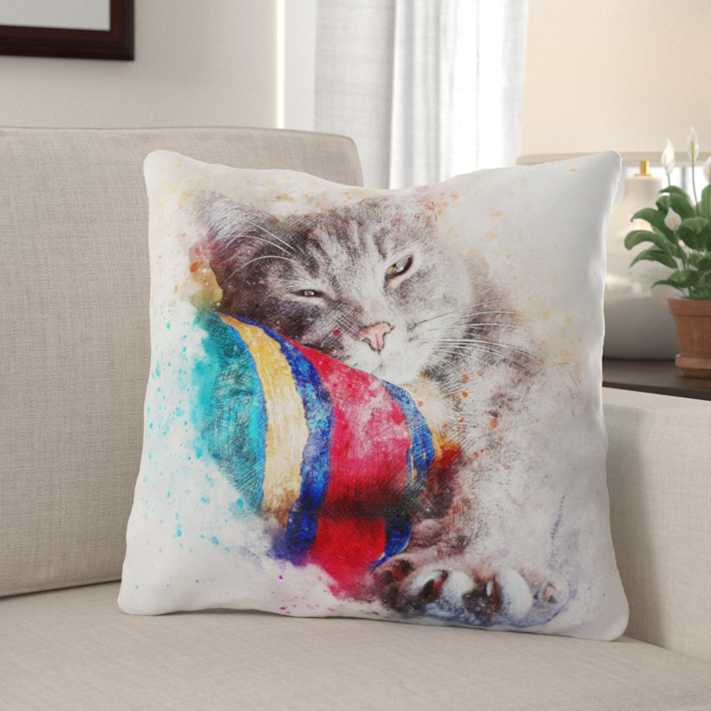 Housse et insert de coussin carré Croom, Microsuède, Intérieur