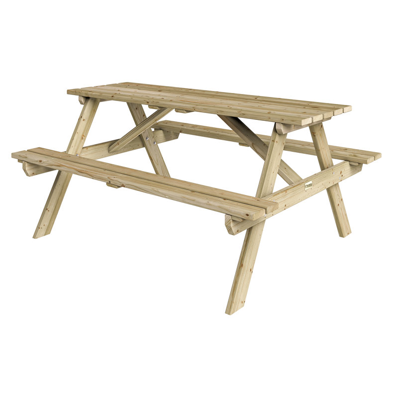 Rowlinson Traditional Picnic Table, 71cm H x 120cm W x 150cm D