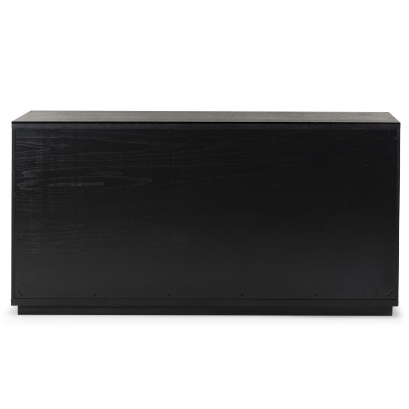 Deziree Wood 6 Drawer Dresser, Black