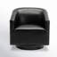 Fauteuil demi-tonneau pivotant en simili cuir Hall-687271567
