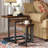 Lonan Solid Wood Top Nesting Tables