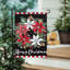 Couronne de poinsettia appliques drapeau de jardin