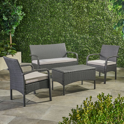 Berthony 4 - Person Patio Conversation Set with Cushions