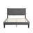 Queen Upholstered Platform Bed with Headboard, Wood Slat Support, No Box Spring, Gray
