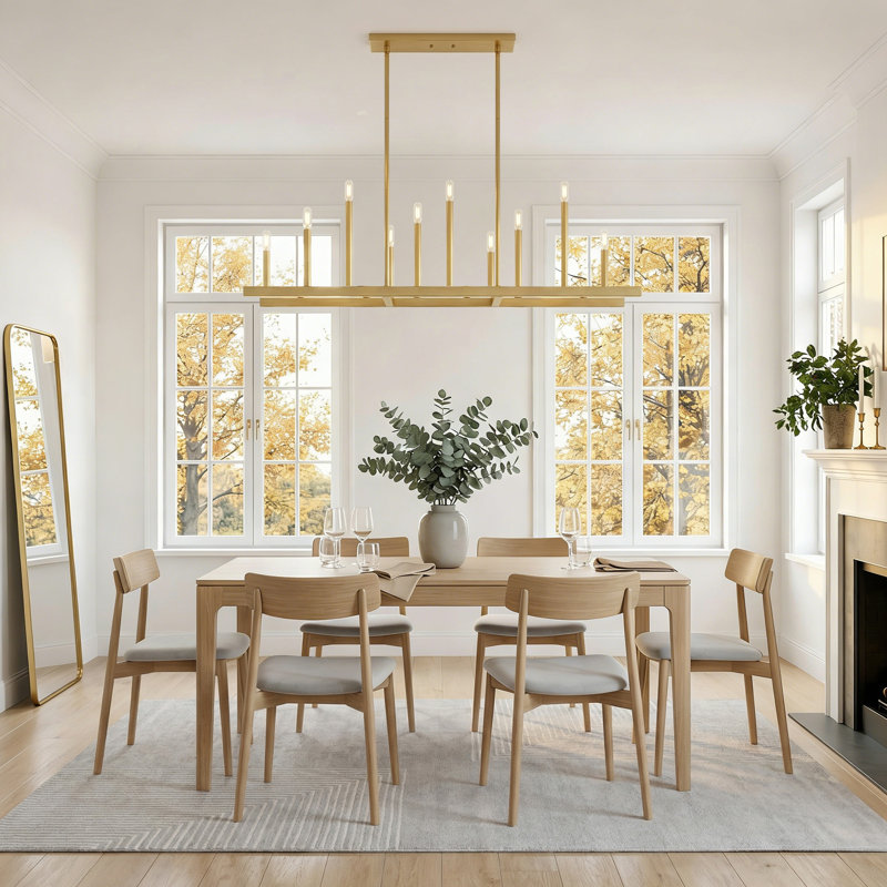 10 - Light Dimmable Kitchen Island Modern Linear Chandelier