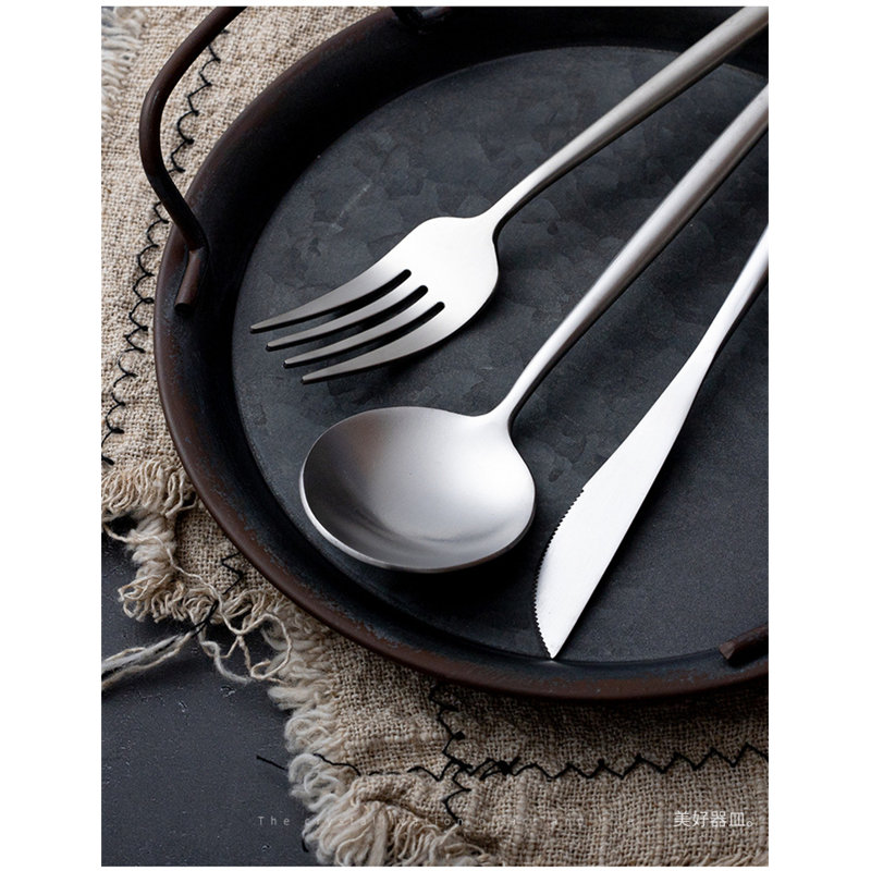 Premium 304 Stainless Steel Flatware Set - INS-Style Polished Knife, Fork And Spoon Set For Steak Dining