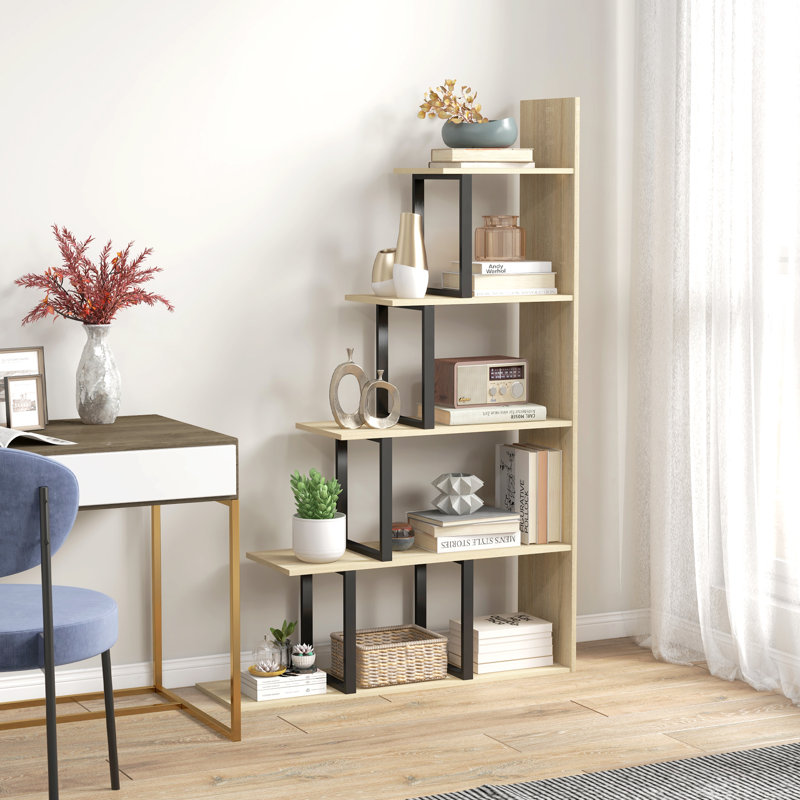 160cm H x 102cm W Particle Board Ladder Bookcase
