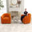 Annelotte Velvet Swivel Barrel Chair-797866481