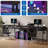 79" Reversible U Shaped Large Computer Desk LED Gaming Desk with Power Outlets and Monitor Stand-1220168598