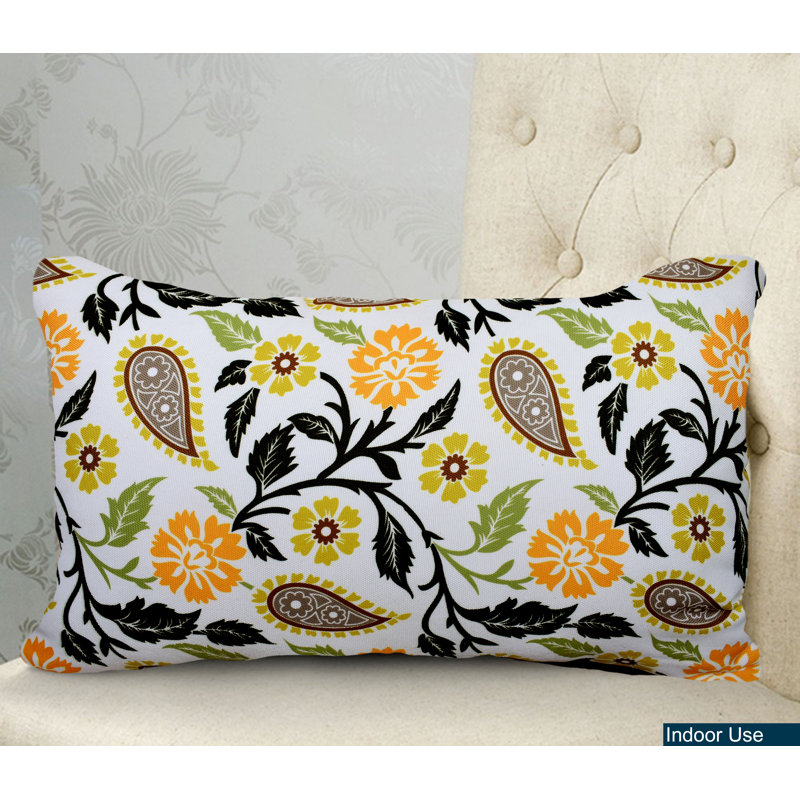 Coussin intérieur/extérieur Floral, Jaune floral