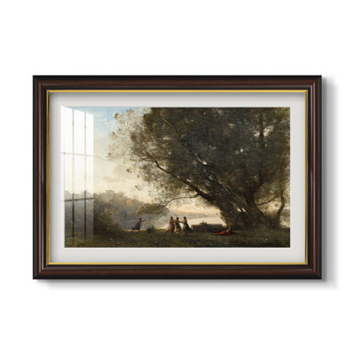 Custom Framed Masterpiece " Dance Under The Trees At The Edge Of The Lake, C. 1865-1870-Jean-Baptiste " by Jean-Baptiste-Camille Corot