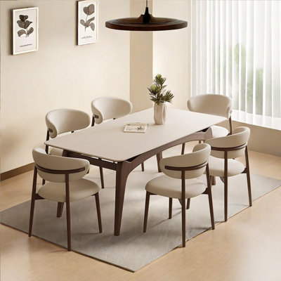Table rectangulaire nordique de style crème nordique
