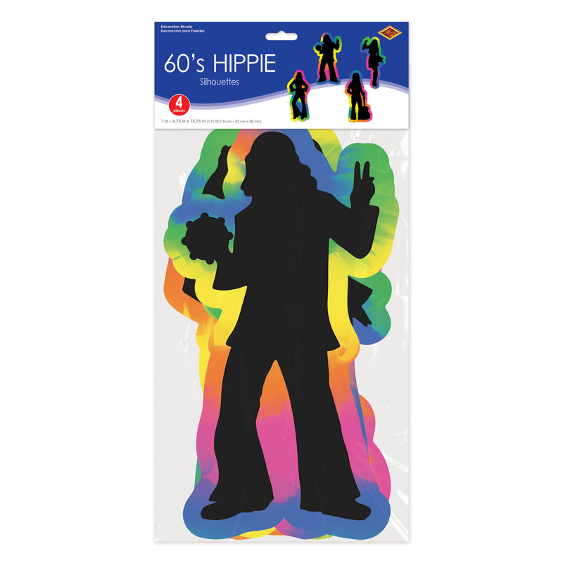 Silhouettes hippie des années 60
