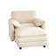 Chaise d'appoint rembourrée avec repose-pieds et coussin double couche-124966093