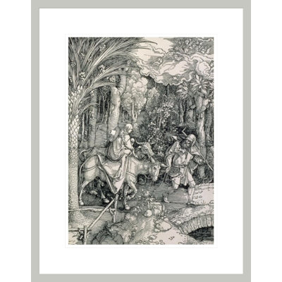 La fuite en Égypte de la série «Life of the Virgin» par Albrecht Dürer - Estampe numérique encadrée