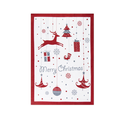 Merry Christmas Cotton Dish Cloth Kitchen Towel