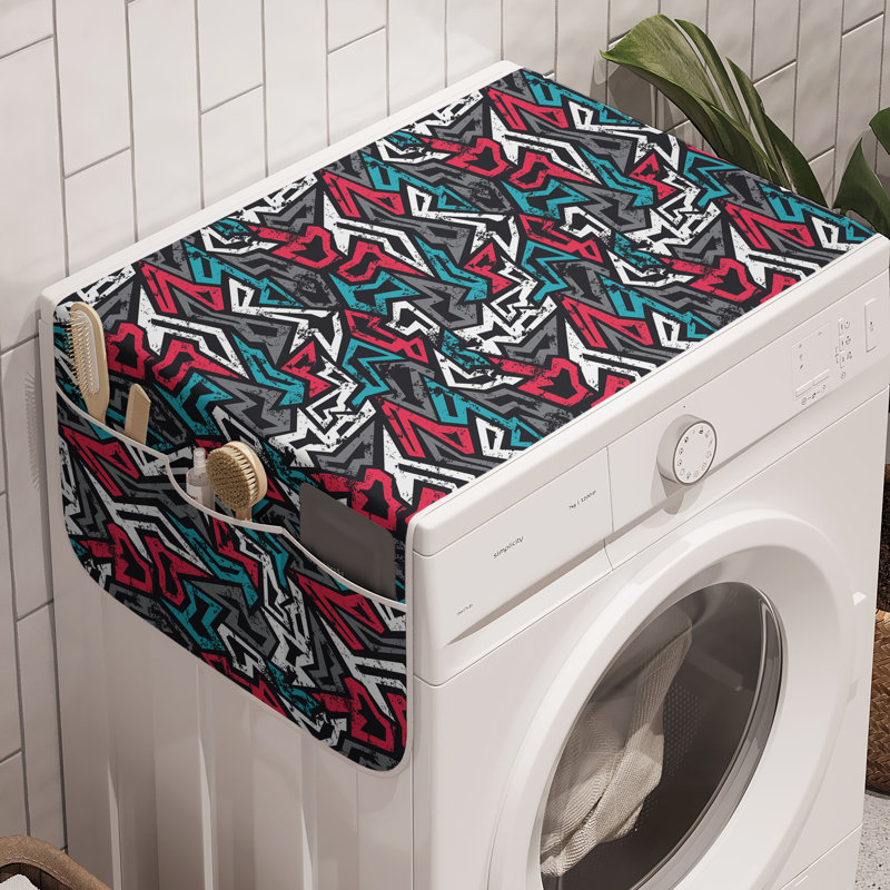 East Urban Home Grunge Washing Machine Organizer Pack of 2 47" x 18.5" Multicolor