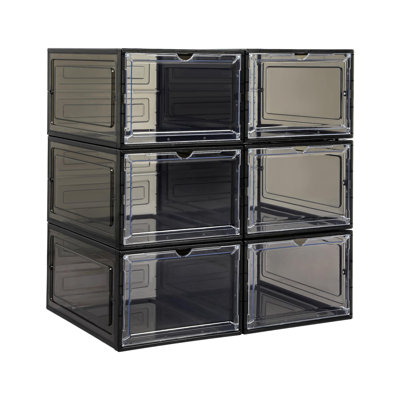 6 Pair Stackable Shoe Storage Box