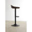 Linndale Swivel Upholstered and Faux Leather Adjustable Height Bar Stool with Steel Frame-251424667