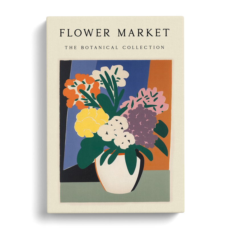 The Botanical Flower Market Exhibition No.1 - Wrapped Canvas Print, 50cm H x 35cm W x 3cm D
