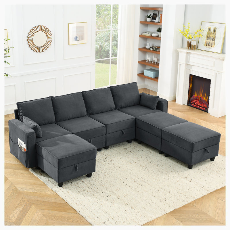 Canapé modulaire rembourré 7 pièces Devisha