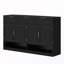 Buffet 4 portes avec tablette réglable et rangement ouvert-1666188921