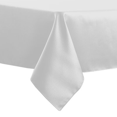 Ultimate Textile -5 Pack- Herringbone - Fandango 72 X 72-Inch Square Tablecloth, White