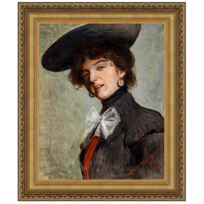 Dame mit Hut (Lady with Hat), 1904 Framed Print on Canvas