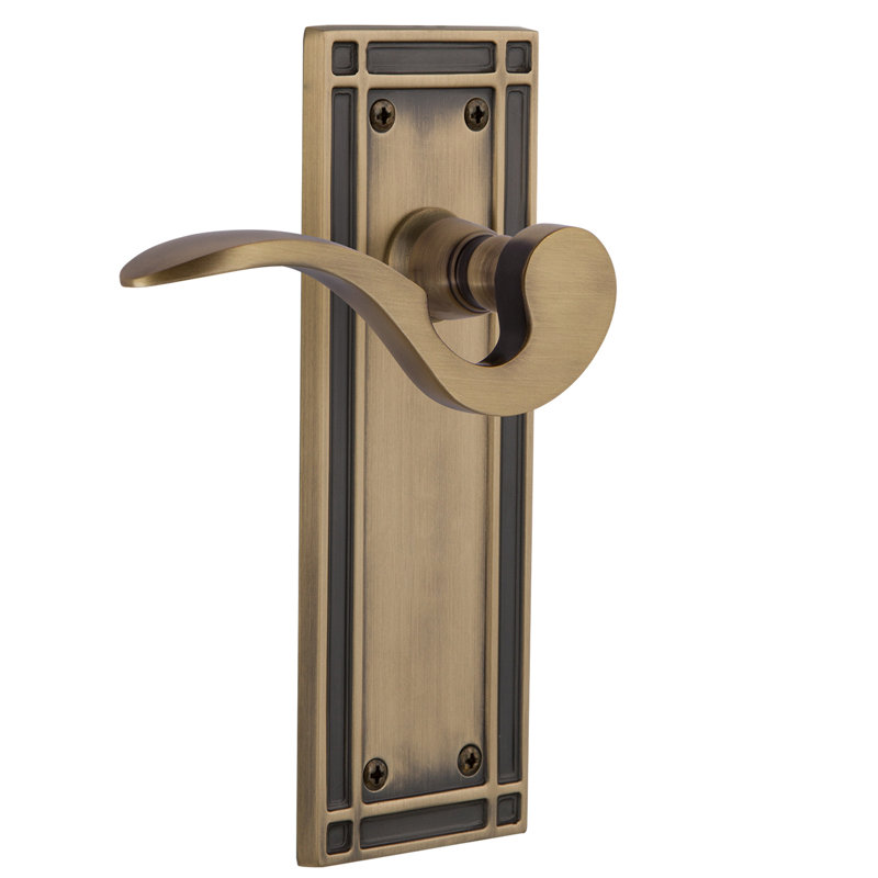 Mission Mission Passage (couloir et garde-robe) avec levier de manoir, Laiton antique, 2-3/4"