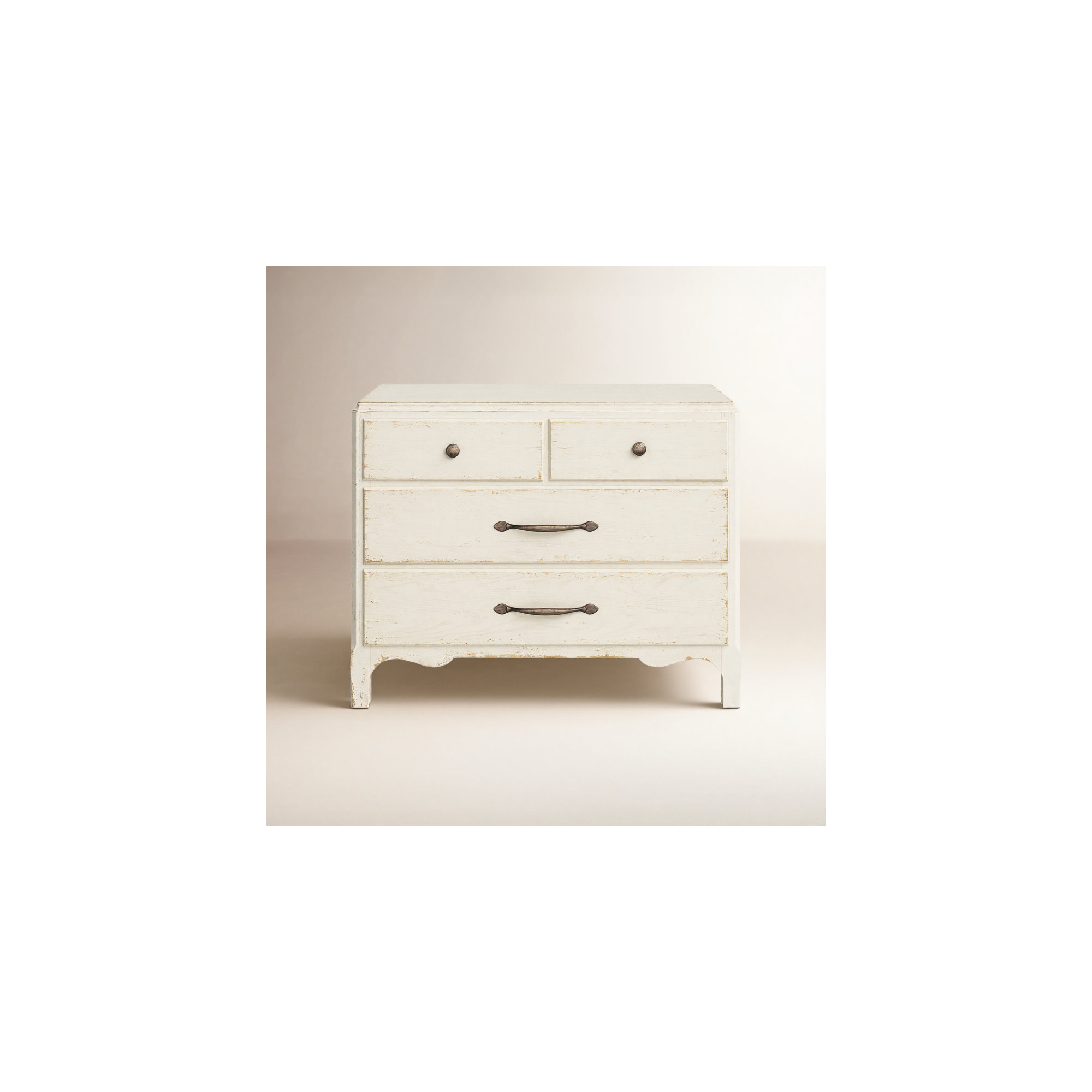 Alcy 4 - Drawer Nightstand, Cream/Beige