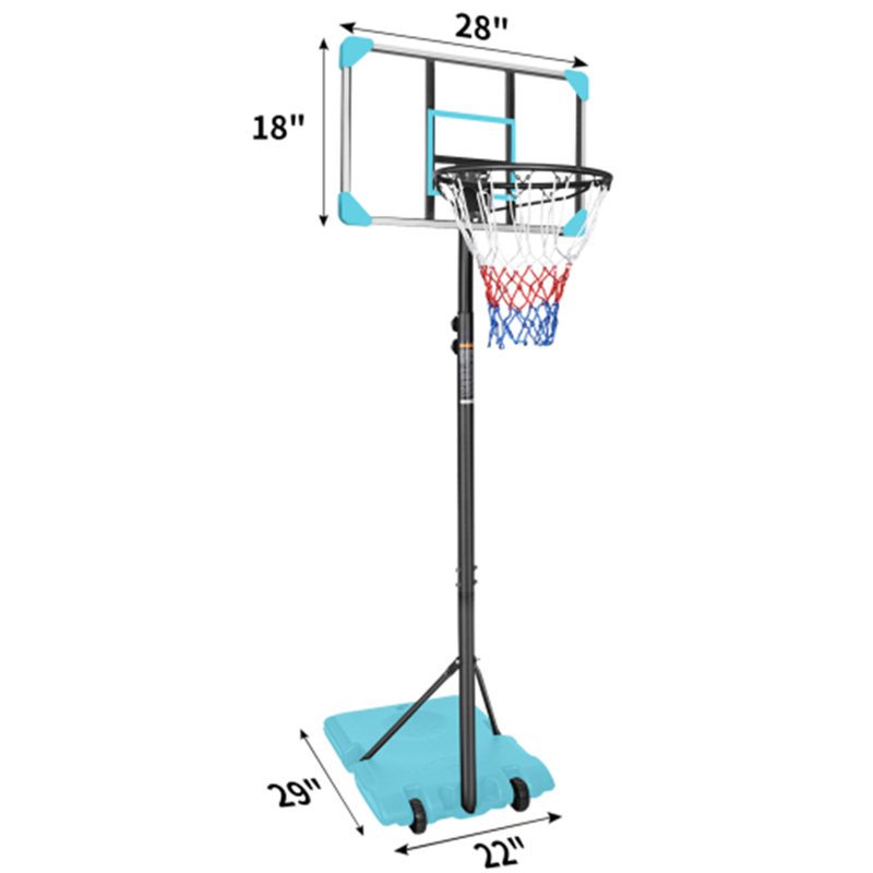 Système portatif de basketball avec base stable et roulettes