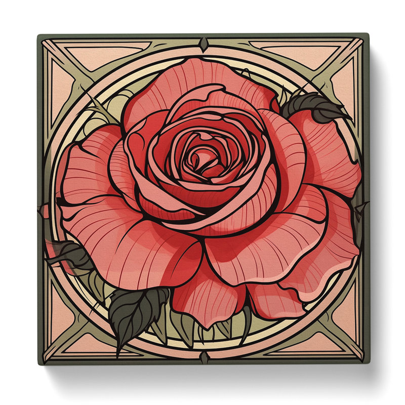 Rose - Wrapped Canvas, 35cm H x 35cm W x 3cm D