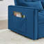 Canapé-lit polyvalent en velours pliable 54,33 po - 3 positions réglables avec 2 coussins moelleux-1964076373