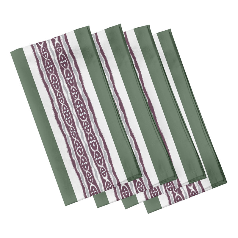 Ensemble de serviettes 4 pièces Daeisha, L 18 po x L 18 po, Herbe verte