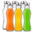 Brightware Spring Glass Water Bottles – 17.5 oz – Set of 6 
