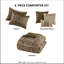 Édredon 6 pièces avec coussins décoratifs pour très grand / très grand lit, lavable à la machine,, preuve et matériau du lit, design, lavable-121327417