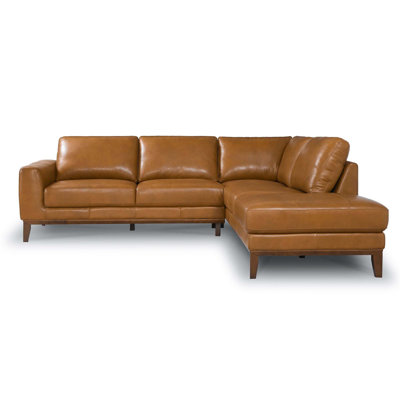 Luxurious Right-Facing Leather Sectional Sofa for Ultimate Comfort and Style